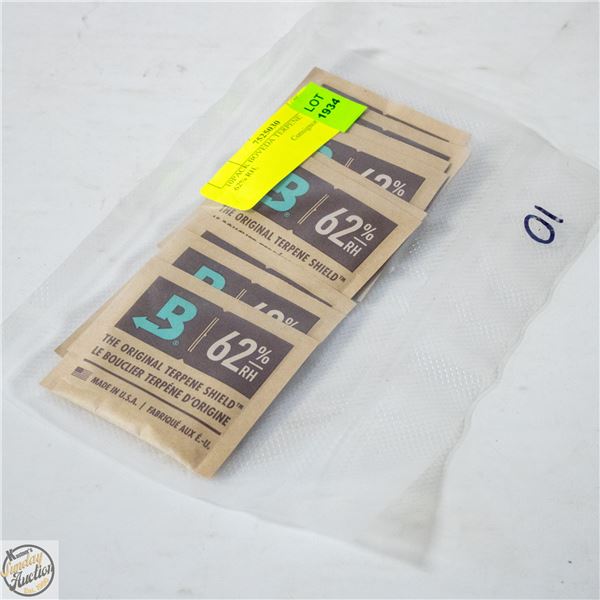 10PACK X 30G BOVEDA TERPENE SHIELD 62% RH,
