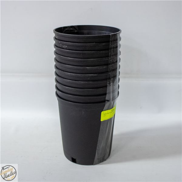 NEW 10@ 1 GALLON HARD NURSERY POT
