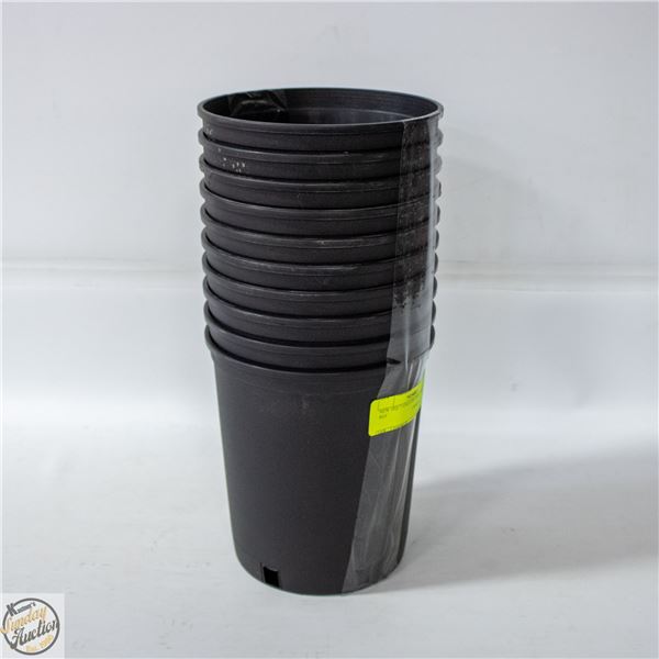 NEW 10@ 1 GALLON HARD NURSERY POT