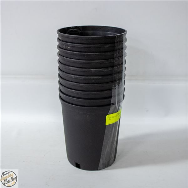 NEW 10@ 1 GALLON HARD NURSERY POT