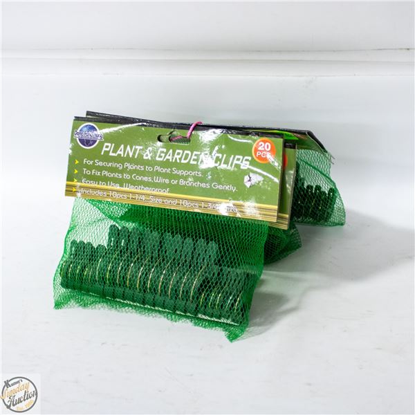 60 CLIPS - 3 PKGS PLANT & GARDEN CLIPS