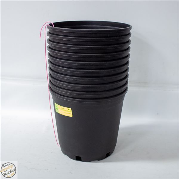 NEW 10@ 2 GALLON HARD NURSERY POT