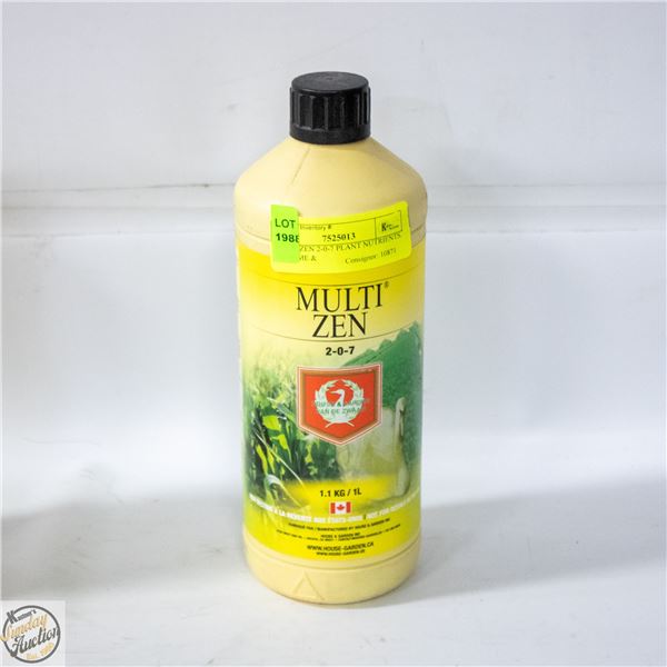MULTI ZEN 2-0-7 PLANT NUTRIENTS. 1L. HOME &