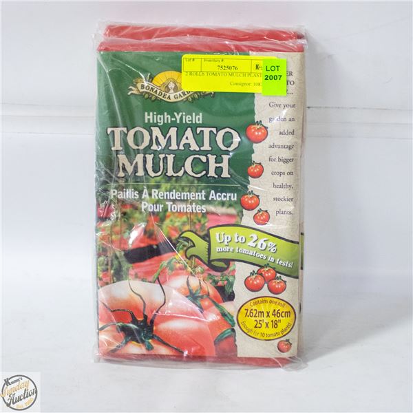 2 ROLLS TOMATO MULCH PLASTIC
