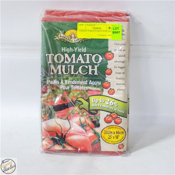 2 ROLLS TOMATO MULCH PLASTIC