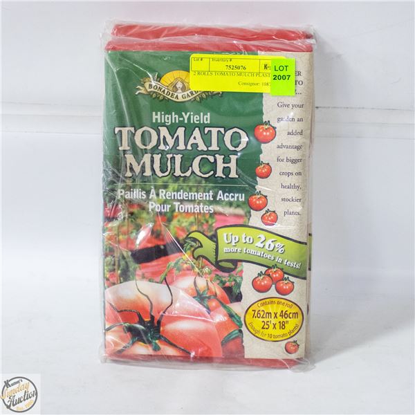 2 ROLLS TOMATO MULCH PLASTIC
