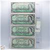 Image 1 : CANADIAN 4X$1 1954 AND 1967 BANK NOTES