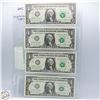 Image 1 : USA 4X$1 UNCIRCULATED SEQUENTIAL NOTES