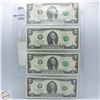 Image 1 : USA 4X$2 UNCIRCULATED SEQUENTIAL NOTES