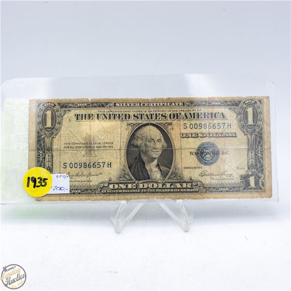 USA $1 BILL 1935 BLUE SEAL