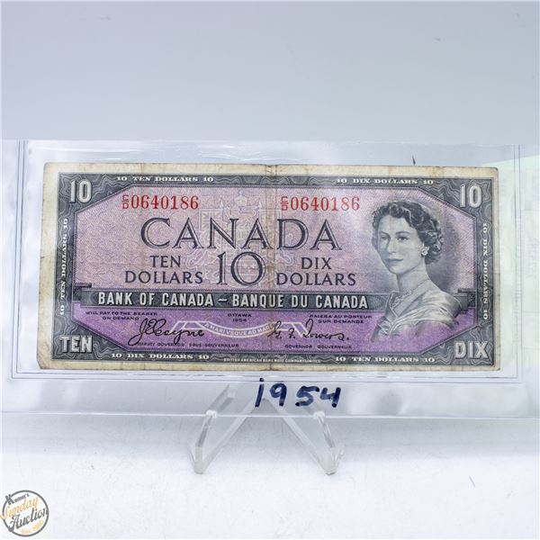 1954 $10 BILL SE# CD0640186