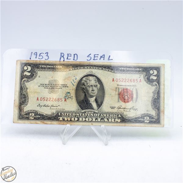 USA 1953 RED SEAL $2 BILL