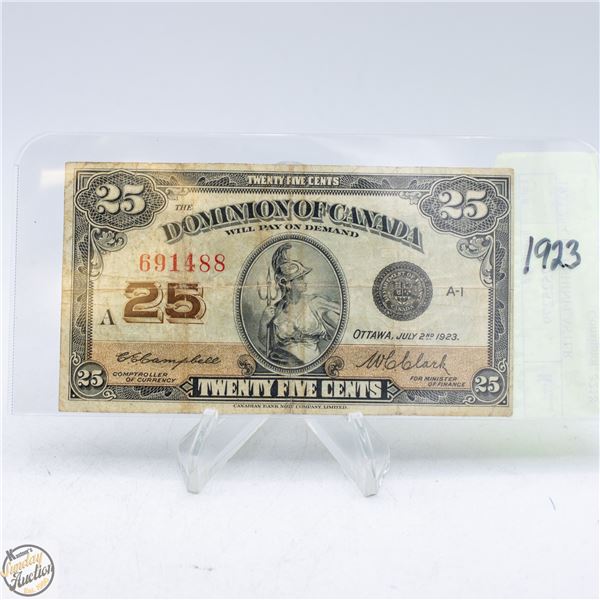 1923 25-CENT SHINPLASTER