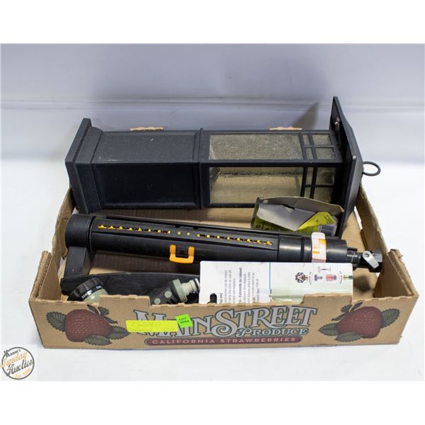 BOX OF ASSORTED GARDENING SUPPLIES