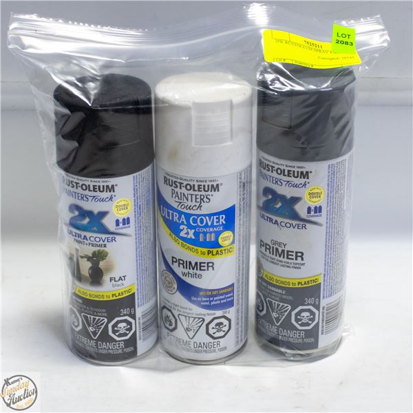 3PK RUSTOLEUM SPRAY PAINT