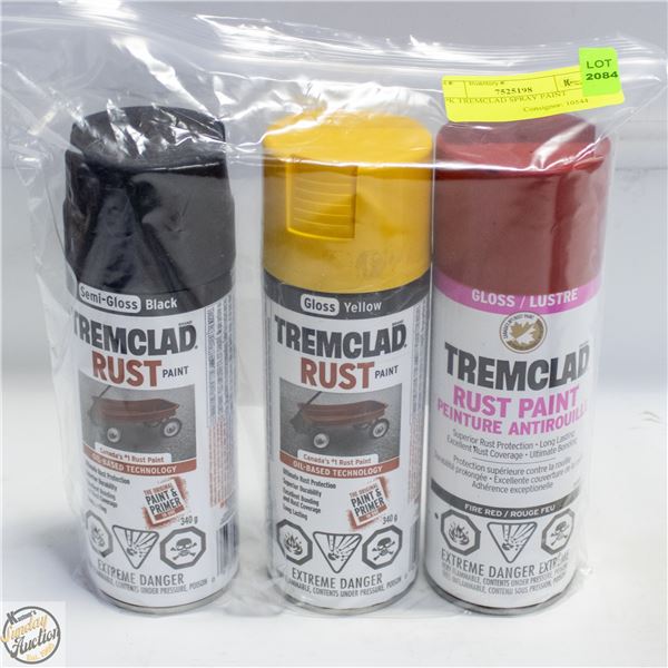 3PK TREMCLAD SPRAY PAINT