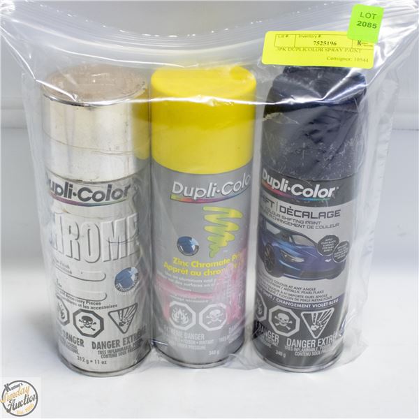 3PK DUPLICOLOR SPRAY PAINT