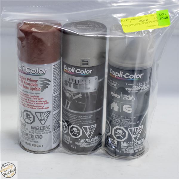 3PK DUPLICOLOR SPRAY PAINT