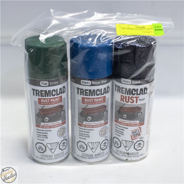 3PK TREMCLAD SPRAY PAINT