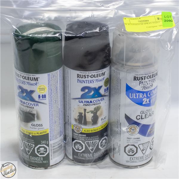 3PK RUSTOLEUM SPRAY PAINT