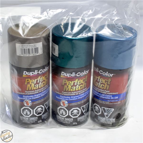 3PK DUPLICOLOR SPRAY PAINT