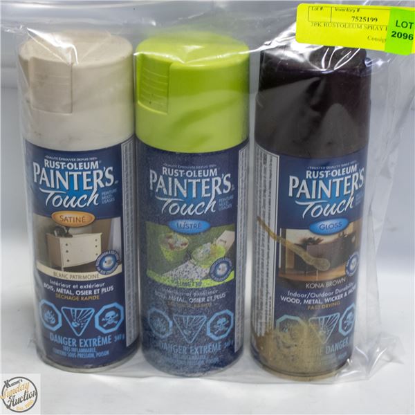 3PK RUSTOLEUM SPRAY PAINT