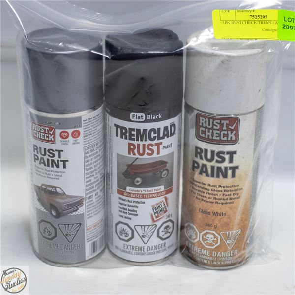 3PK RUSTCHECK/TREMCLAD PAINT