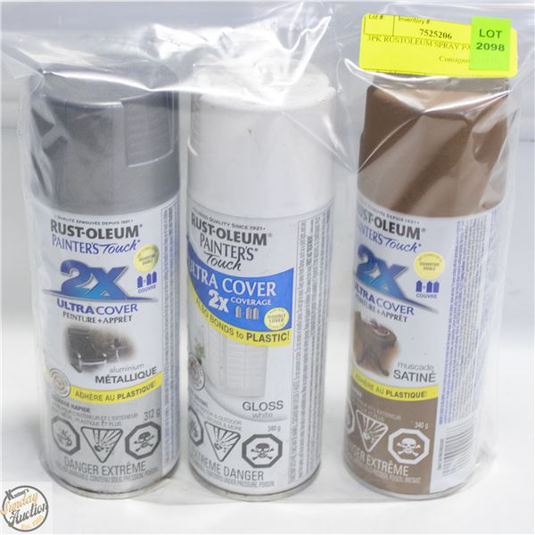 3PK RUSTOLEUM SPRAY PAINT