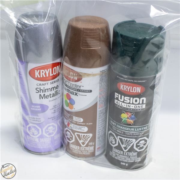 3PK KRYLON SPRAY PAINT