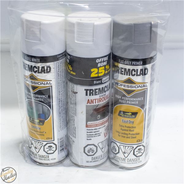 3PK TREMCLAD SPRAY PAINT
