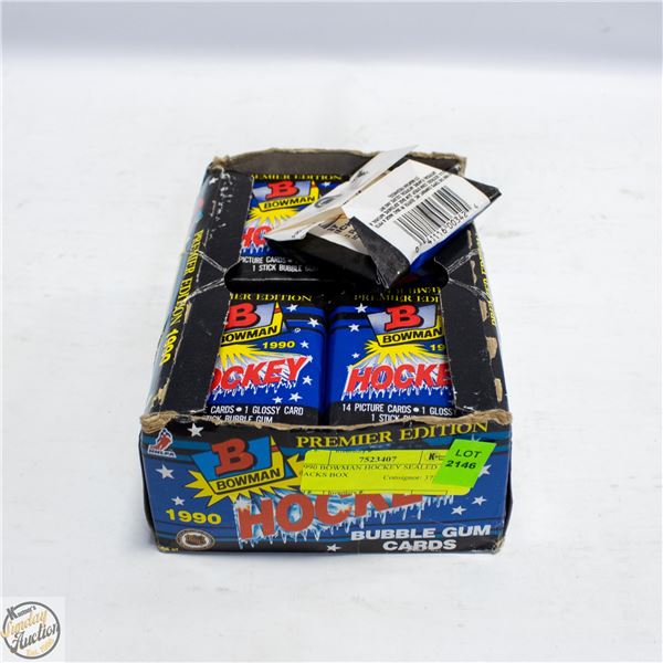 1990 BOWMAN HOCKEY OPENED PACKS IN RETAIL BOX