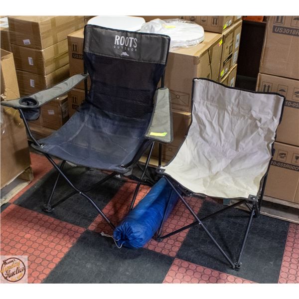 CAMPING CHAIRS + TENT