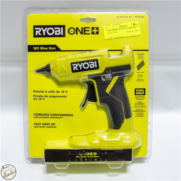 NEW RYOBI 18 VOLT CORDLESS GLUE GUN