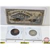Image 1 : Canadian Collector Combo : - Dominion of Canada Twenty Five Cent "Shinplaster" 1900 : Courtney  - La