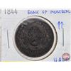 Image 2 : Province of Canada 1844 Half Penny Bank Token : Bank of Montreal