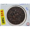 Image 2 : Bank of Upper Canada 1852 Half Penny Bank Token