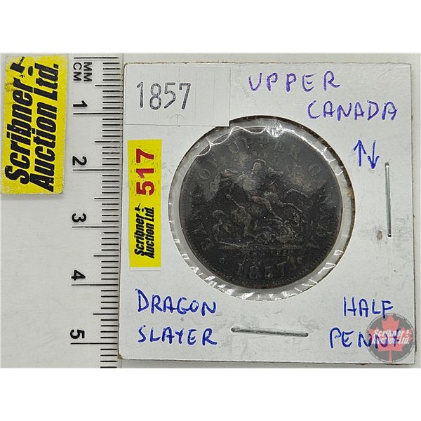 Bank of Upper Canada 1857 Half Penny Bank Token