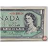 Image 3 : Canada $1 Bill 1954 *Replacement : Beattie/Rasminsky # *AA0419406