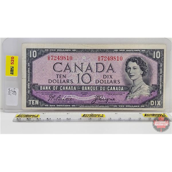 Canada $10 Bill 1954DF "Devil's Face" : Beattie/Coyne #GD7249810