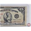 Image 3 : Dominion of Canada Twenty Five Cent 1923 "Shinplaster" : Campbell/Clark #673380