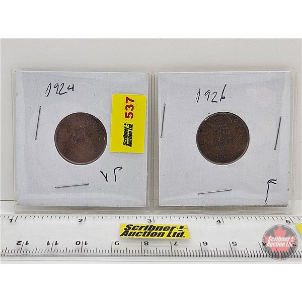 Canada One Cent (2) : 1924; 1926