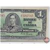 Image 3 : Bank of Canada $1 Bill 1937 : OSBOURNE/TOWERS #CA5267545
