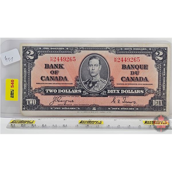 Bank of Canada $2 Bill 1937 : Coyne/Towers #KR2449265