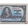 Image 3 : Bank of Canada $5 Bill 1937 : Gordon/Towers #WC6040203