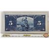 Image 4 : Bank of Canada $5 Bill 1937 : Gordon/Towers #WC6040203