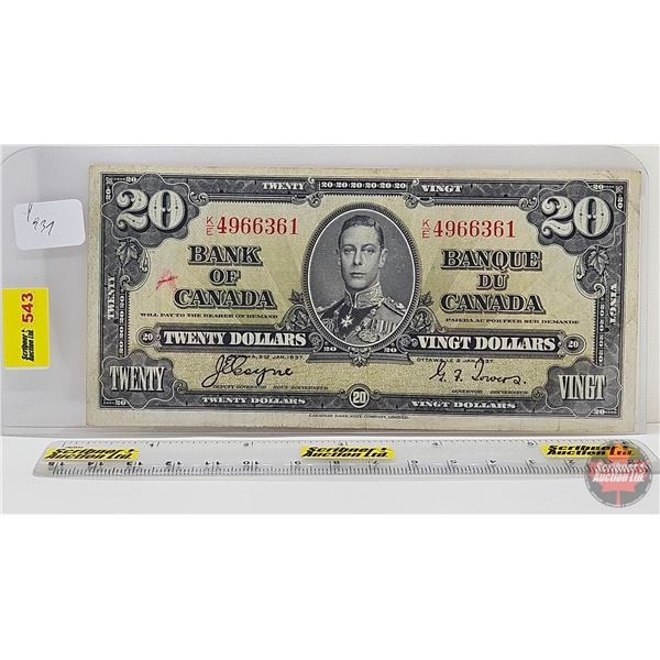 Bank of Canada $20 Bill 1937 : Coyne/Towers #KE4966361