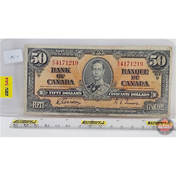Bank of Canada $50 Bill 1937 : Gordon/Towers #BH4171219