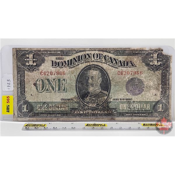 Dominion of Canada $1 Bill 1923 "Blue Seal" : McCavour/Saunders #C6207966