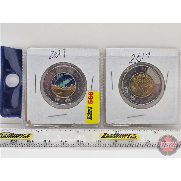 Canada $2 Toonie (2): 2017 (Color & Non-Color) : Dance (SEE PICTURES!)