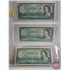 Image 2 : Canada $1 Bills 1954 (9 Consecutive) : Bouey/Rasminsky #JF5988732-740